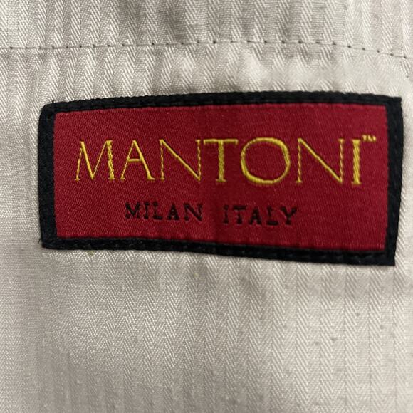 Mantoni 40 x 28 Dark Grey Super 140s Virgin Wool Suit Slacks Mens Pants Italy - Picture 4 of 5